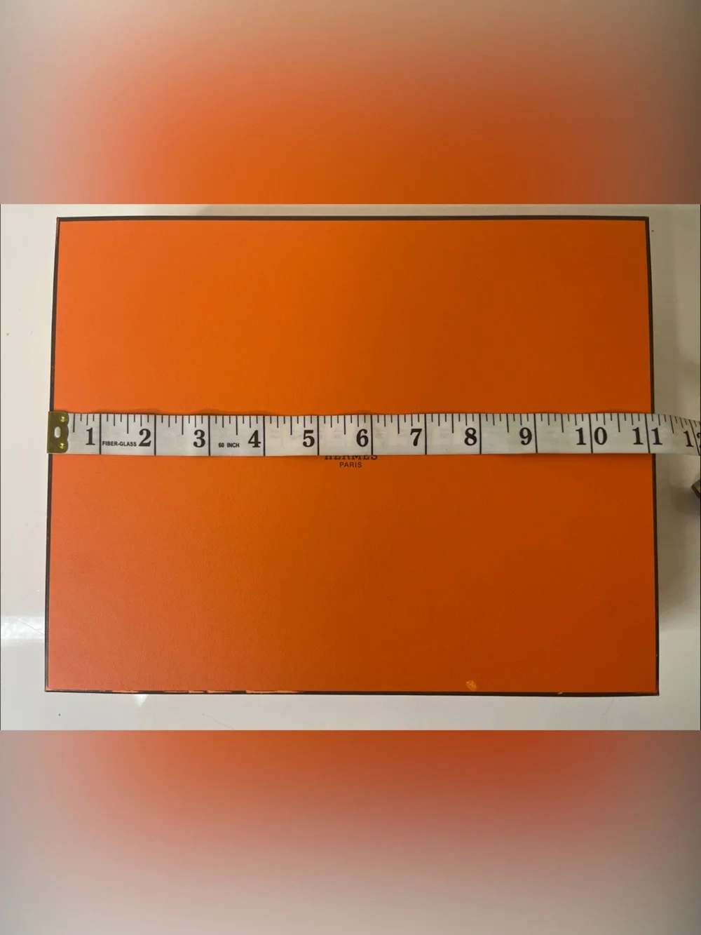 Hermès Signature Orange Empty Gift Box with Branded Ribbon